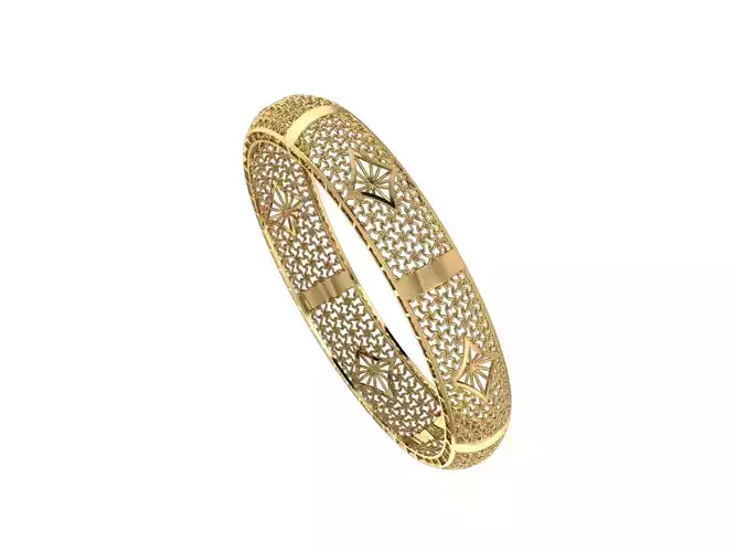 1391 Cutout Starburst Bangle 14gm 3D print model