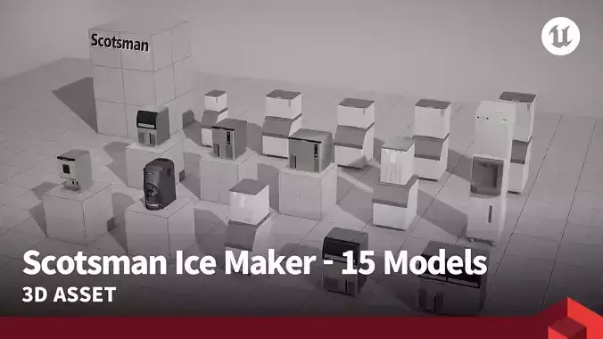 Scotsman Ice Maker - 15 Models Low-poly 3D model