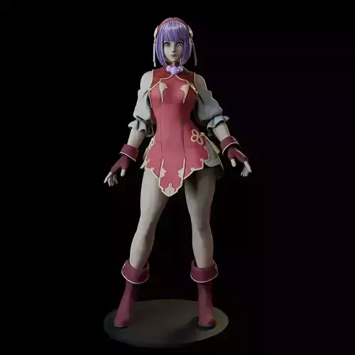 Athena Asamiya 3D print model