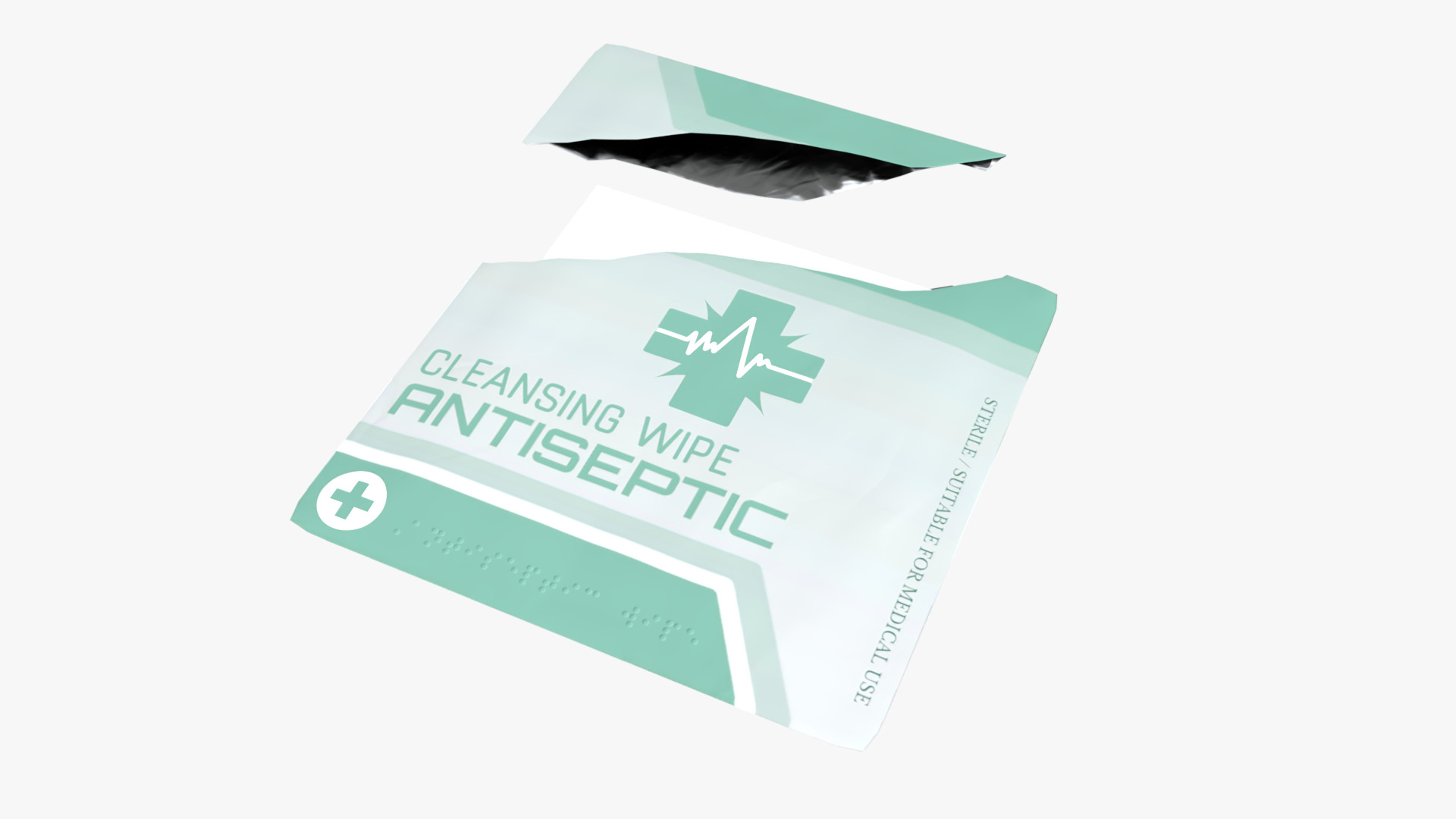 Antiseptic Wipe Box Medical Low-poly 3D model_4