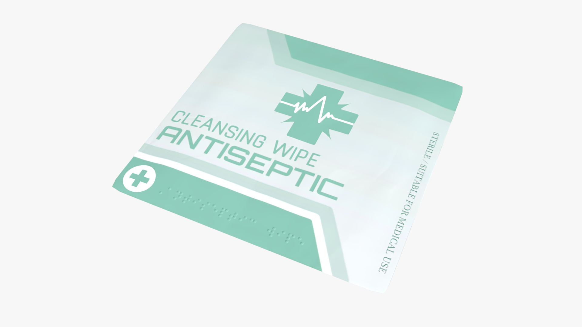 Antiseptic Wipe Box Medical Low-poly 3D model_5