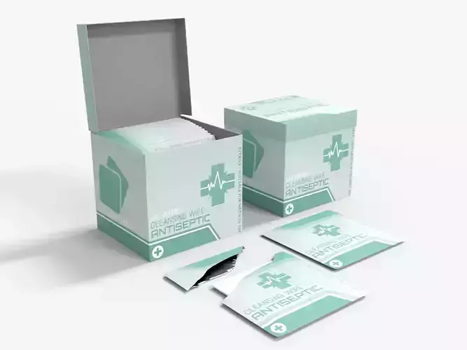 Antiseptic Wipe Box Medical