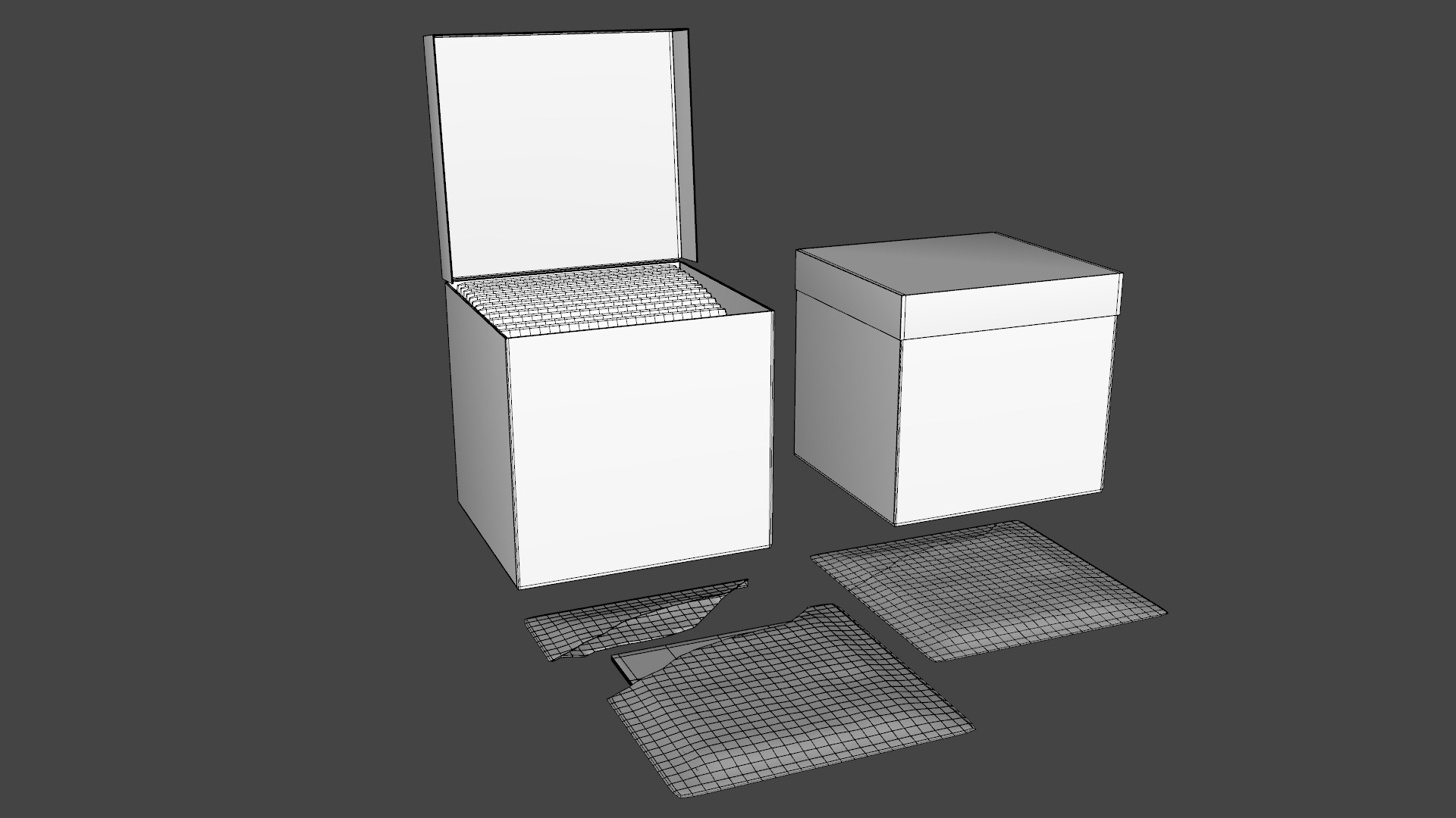 Antiseptic Wipe Box Medical Low-poly 3D model_10