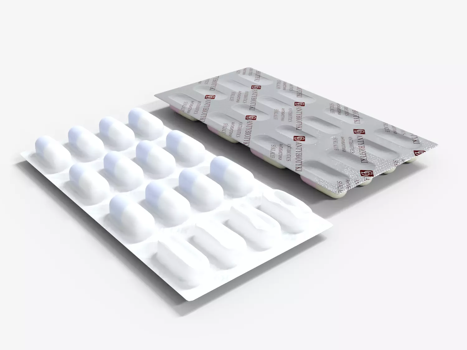 Pill Blister Pack Medical Low-poly 3D model