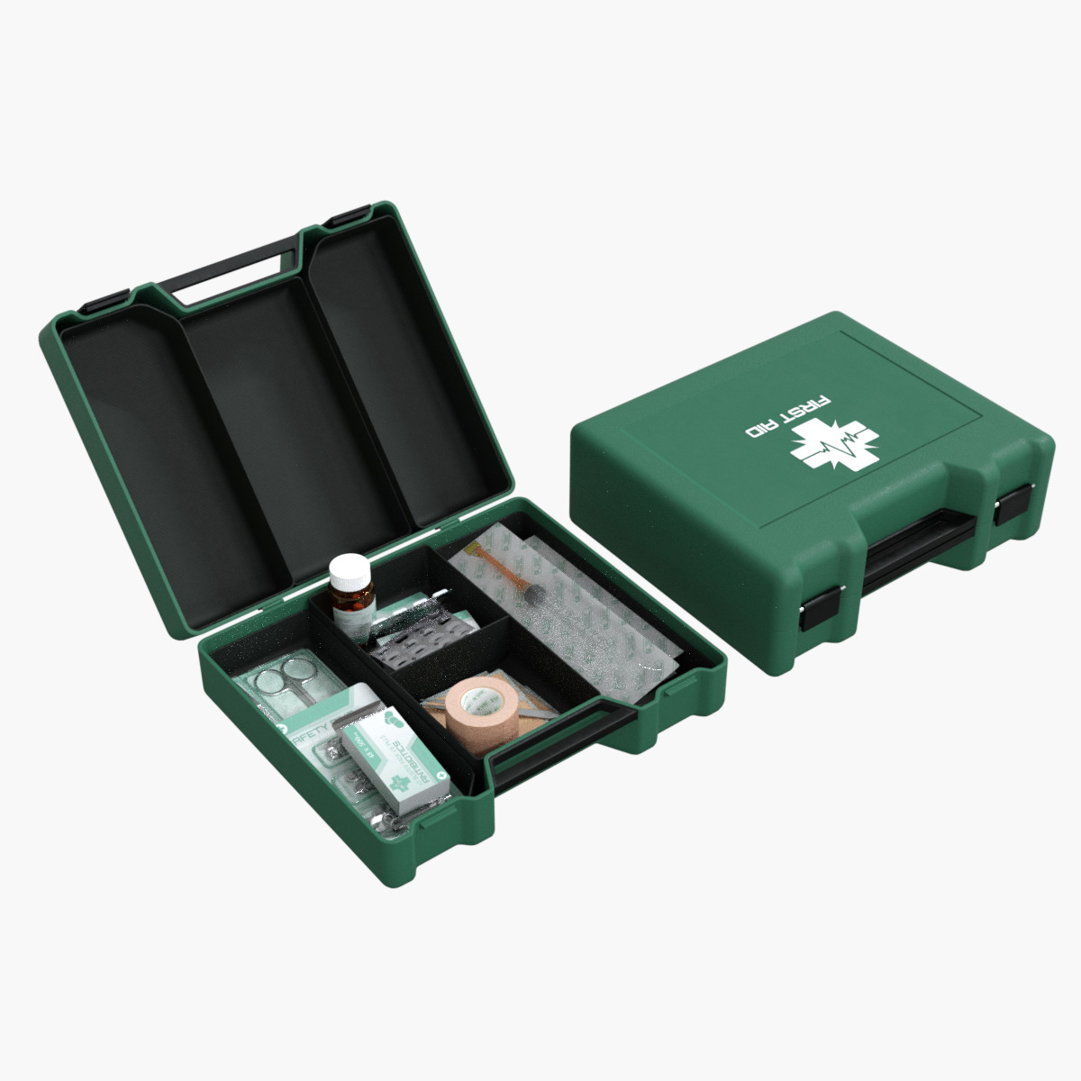 First Aid Box Medical Rigged Low-poly 3D model_1