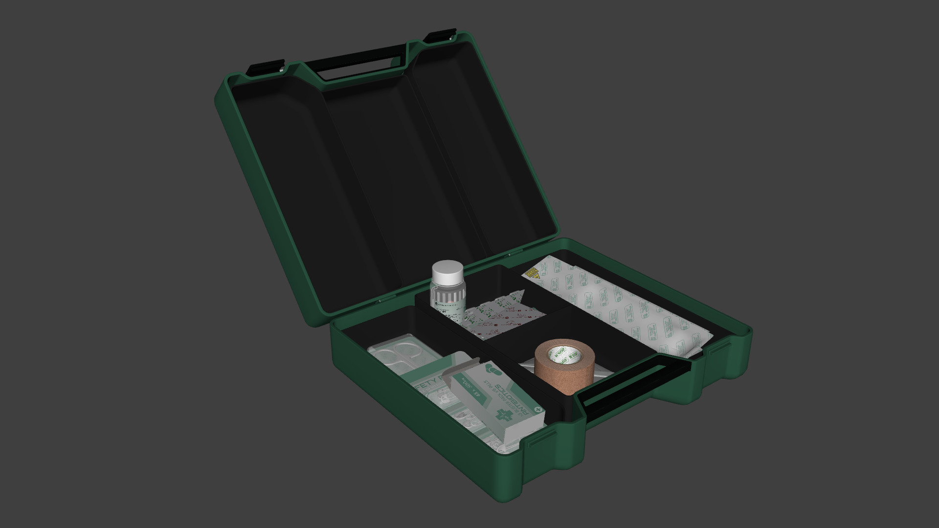 First Aid Box Medical Rigged Low-poly 3D model_21
