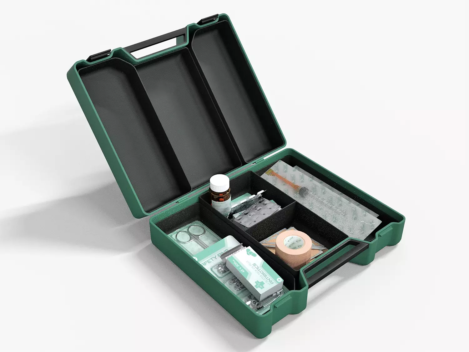 First Aid Box Medical Rigged Low-poly 3D model_0