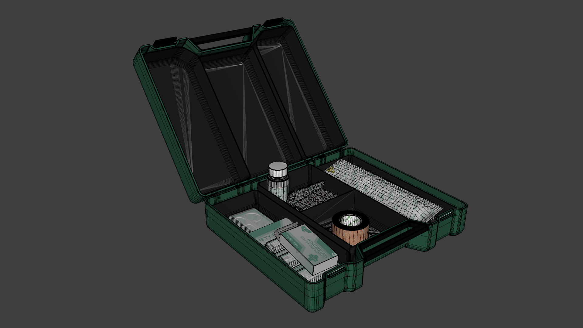 First Aid Box Medical Rigged Low-poly 3D model_22