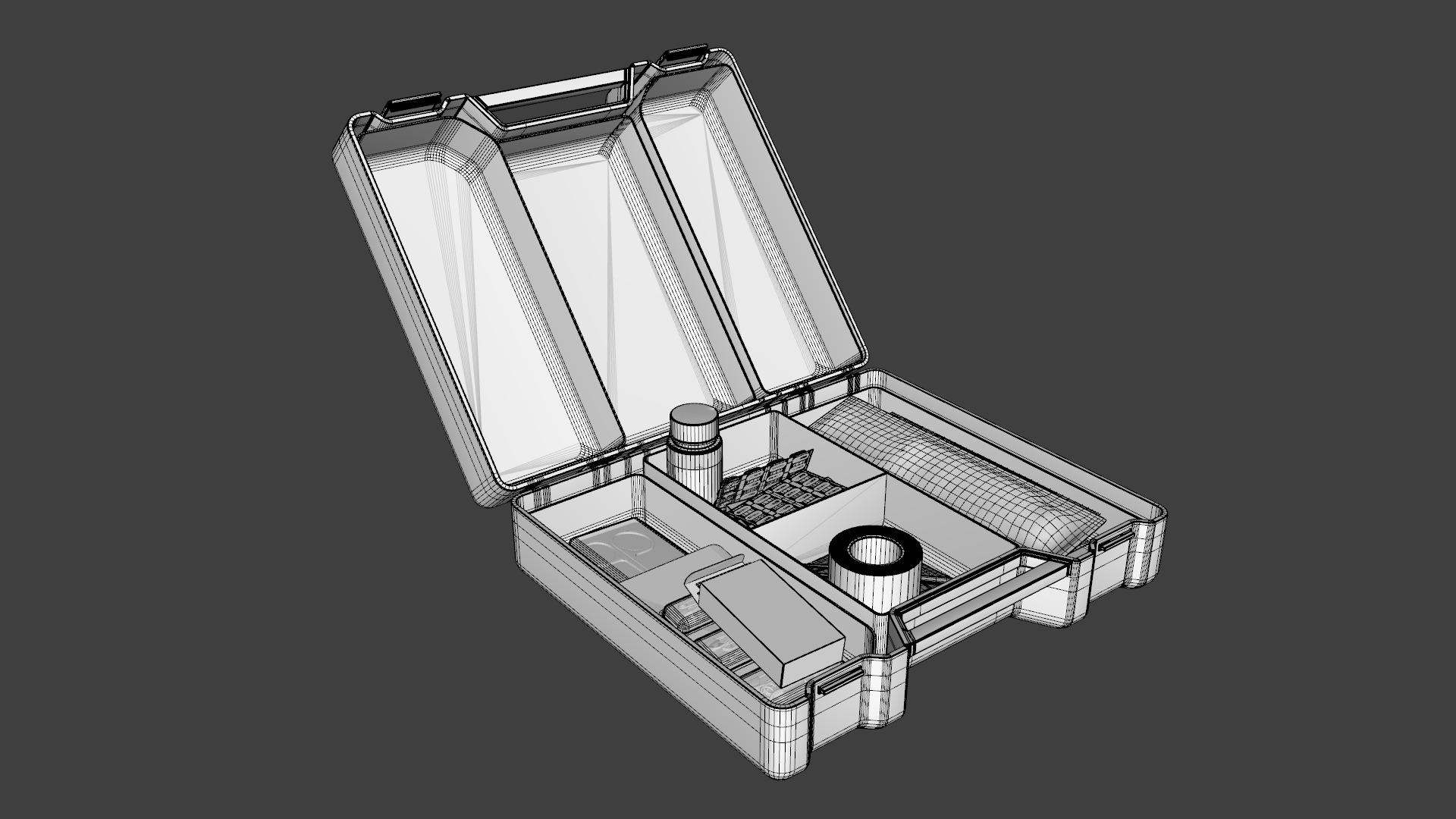 First Aid Box Medical Rigged Low-poly 3D model_19