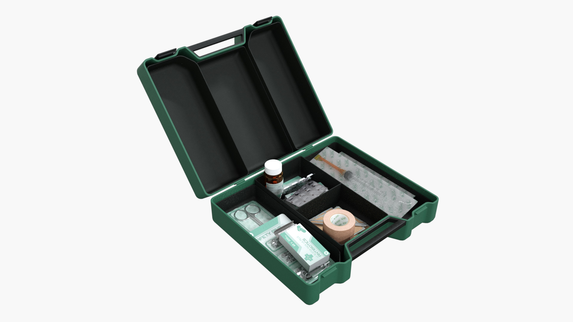 First Aid Box Medical Rigged Low-poly 3D model_2