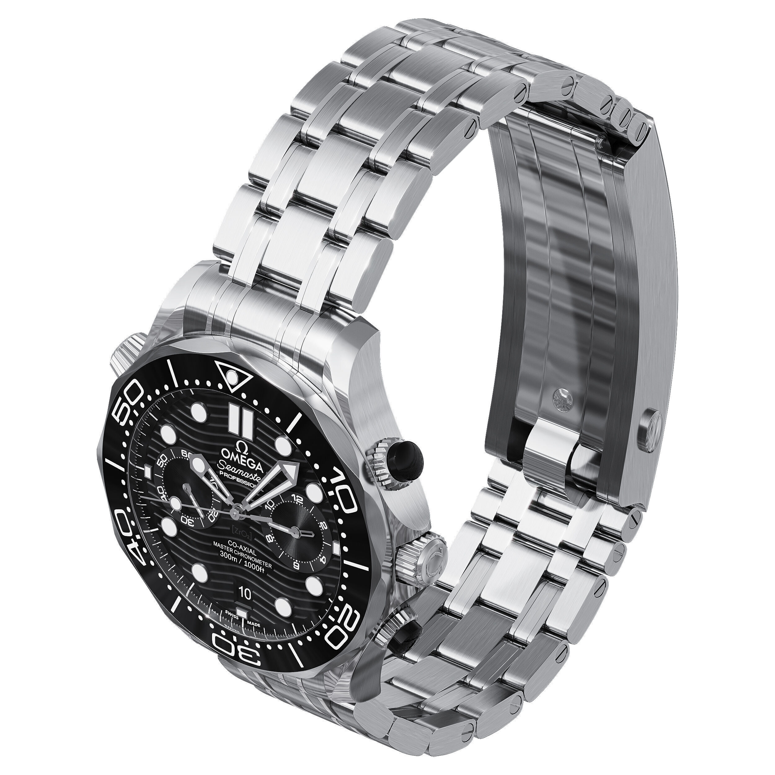 Omega Seamaster Diver 300M 44mm black 3D model_4