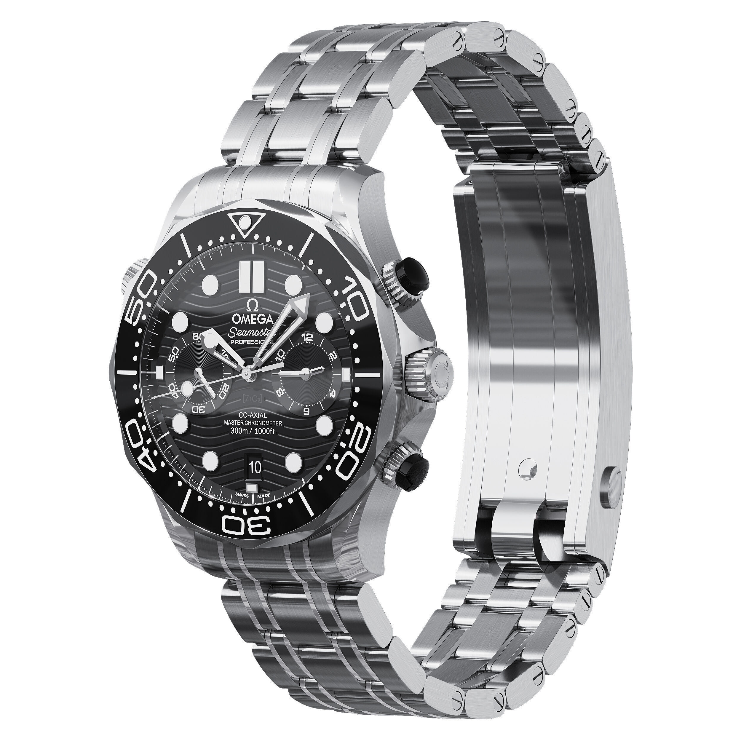 Omega Seamaster Diver 300M 44mm black 3D model_1