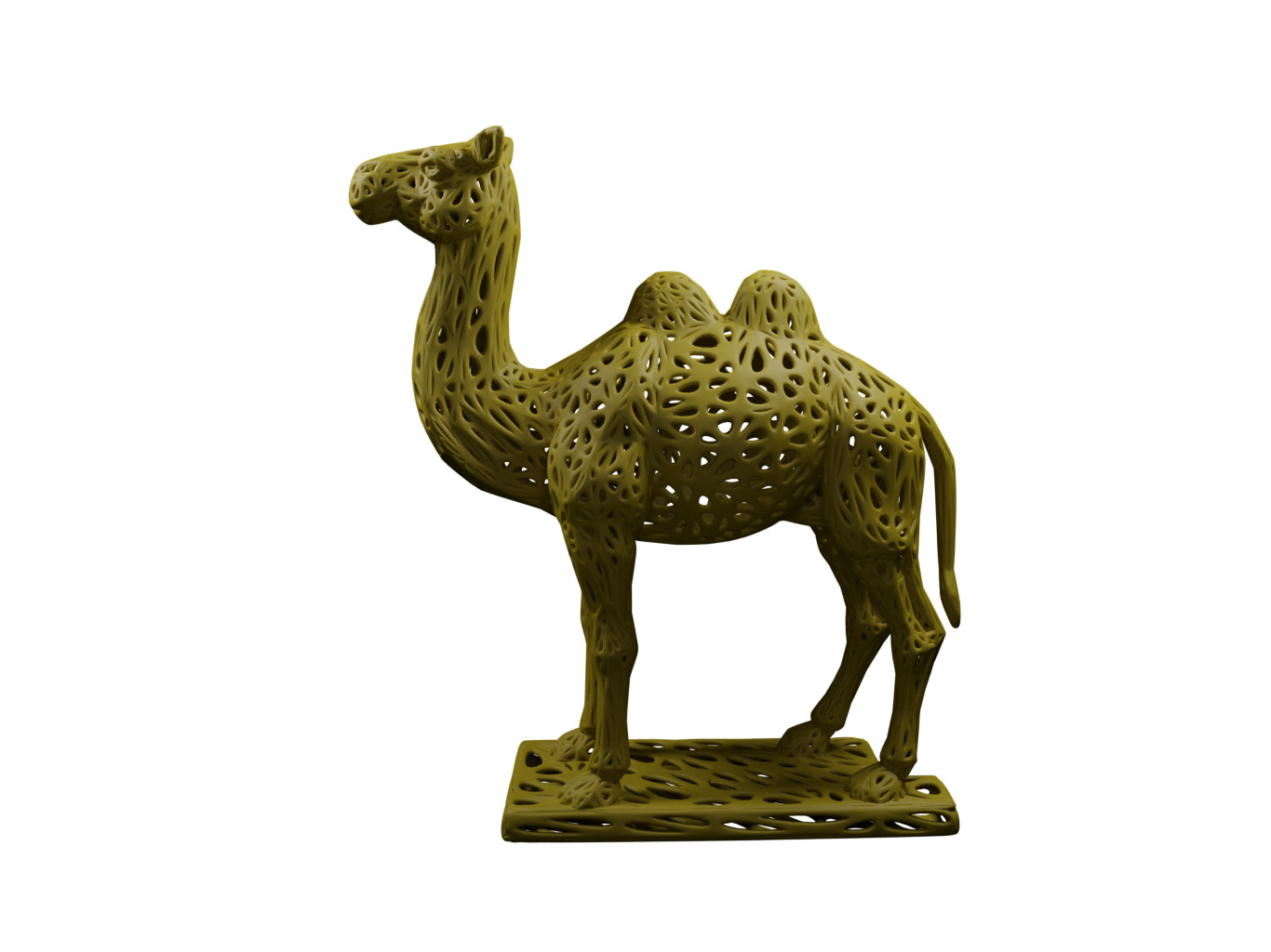 Camel Voronoi Style 3D print model_1