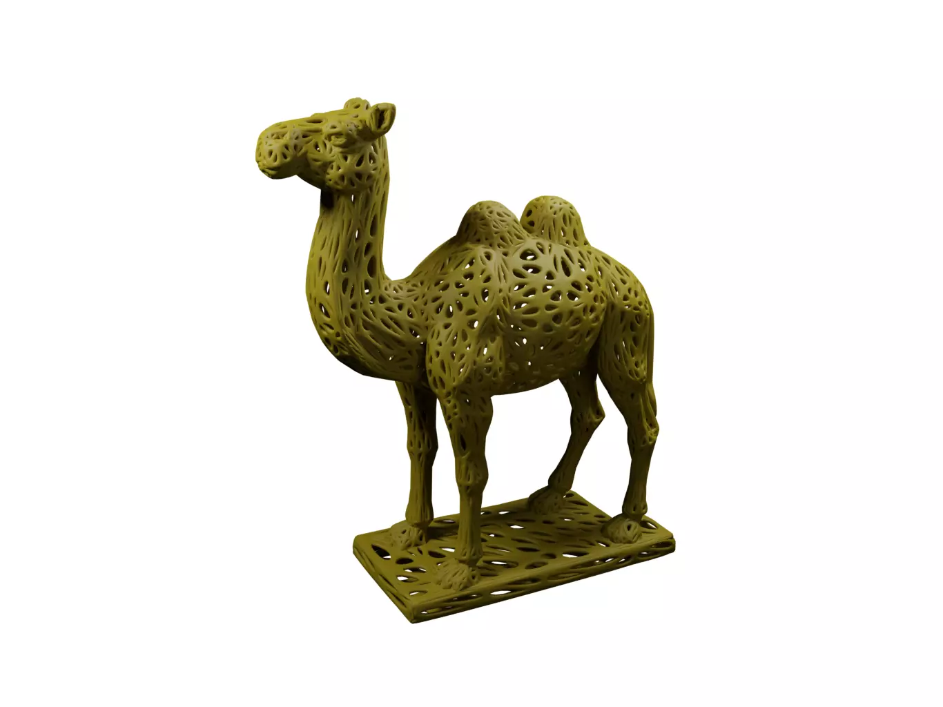 Camel Voronoi Style 3D print model_0