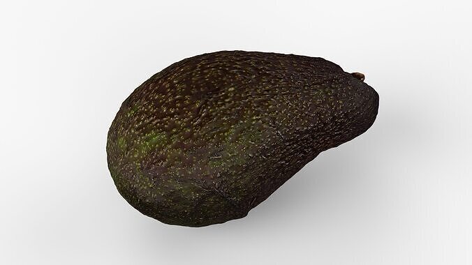 Photorealistic 3D Scanned Avocado Low-poly 3D model 2