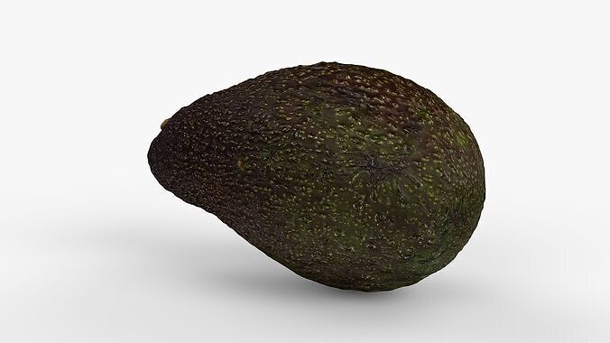 Photorealistic 3D Scanned Avocado Low-poly 3D model 6