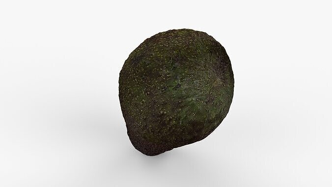 Photorealistic 3D Scanned Avocado Low-poly 3D model 3