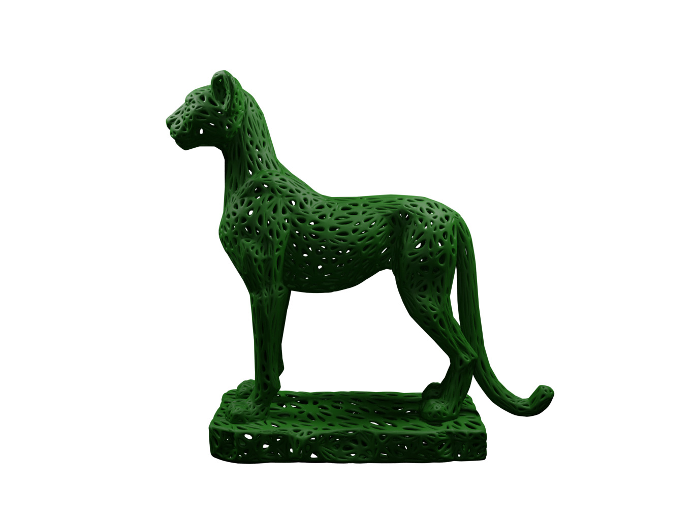 Cheetah Voronoi Style 3D print model_1