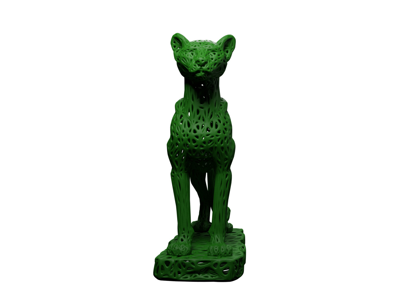 Cheetah Voronoi Style 3D print model_2