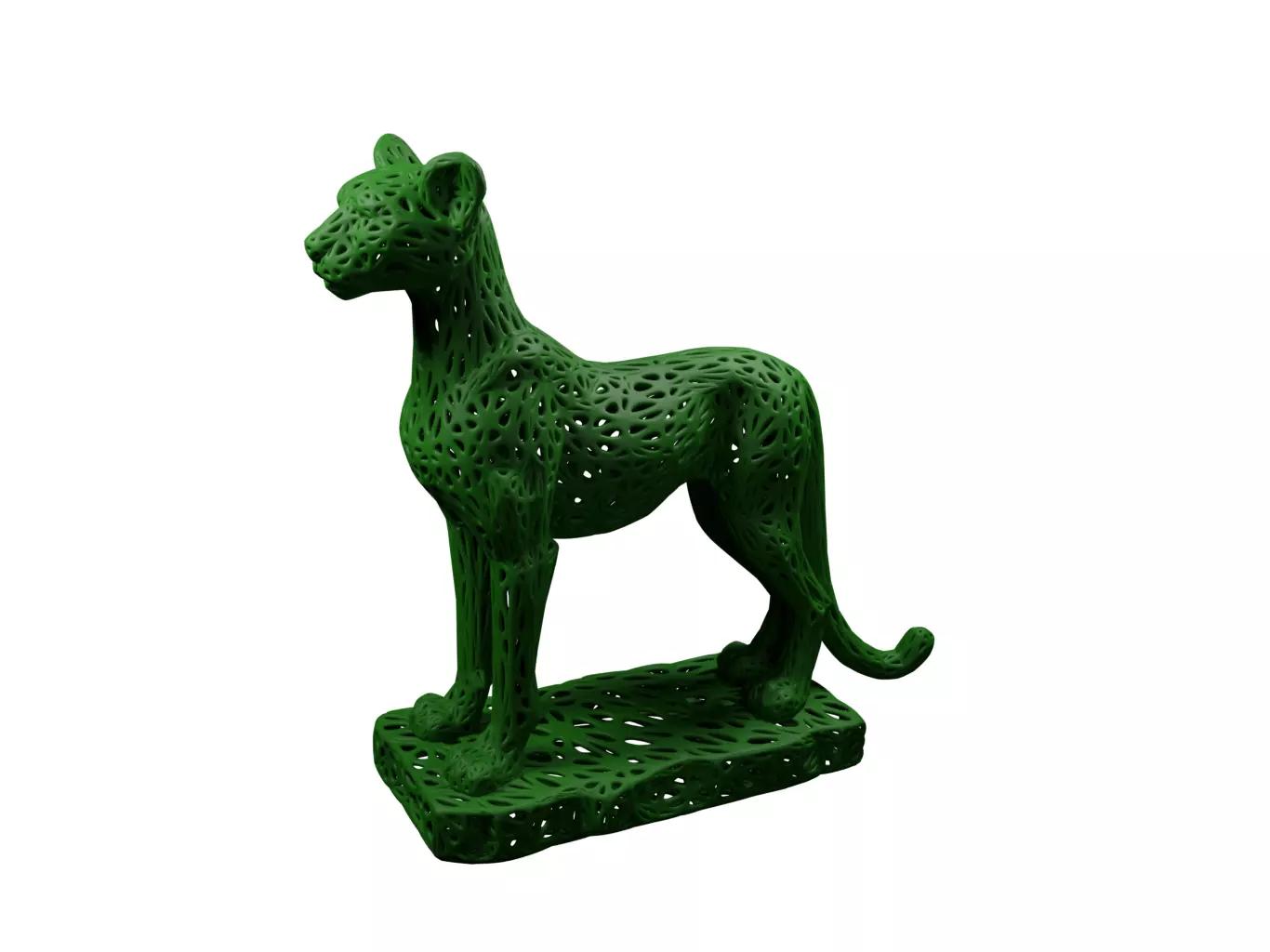 Cheetah Voronoi Style 3D print model_0