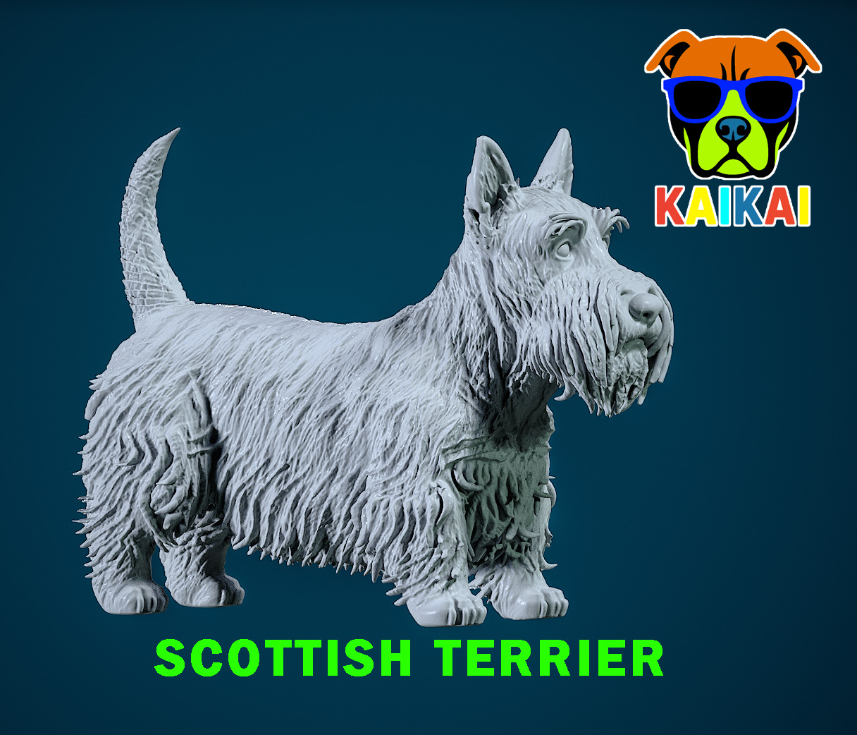 Scottish Terrier Dog model - 3D print 3D print model_2