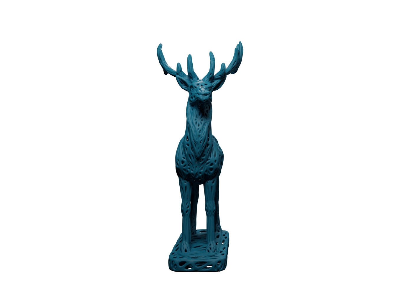 Deer Voronoi Style 3D print model_2
