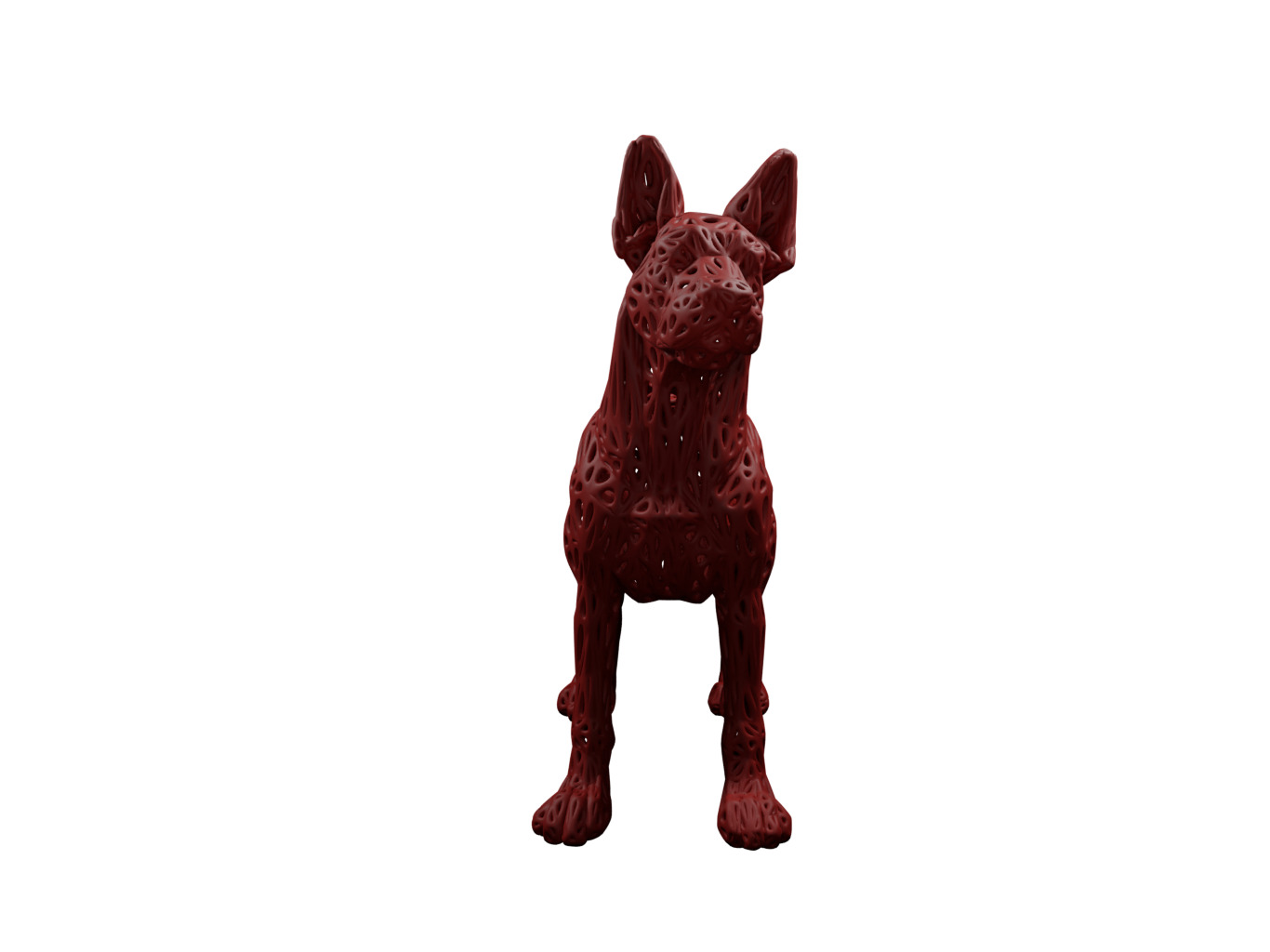 Dog Voronoi Style 3D print model_1