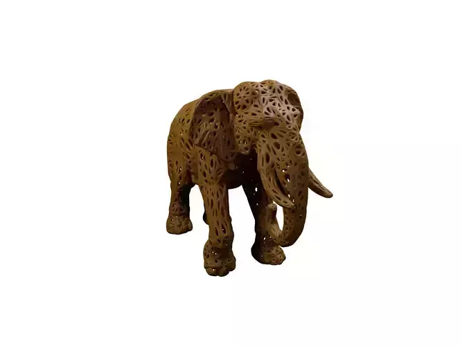 Elephant Voronoi Style