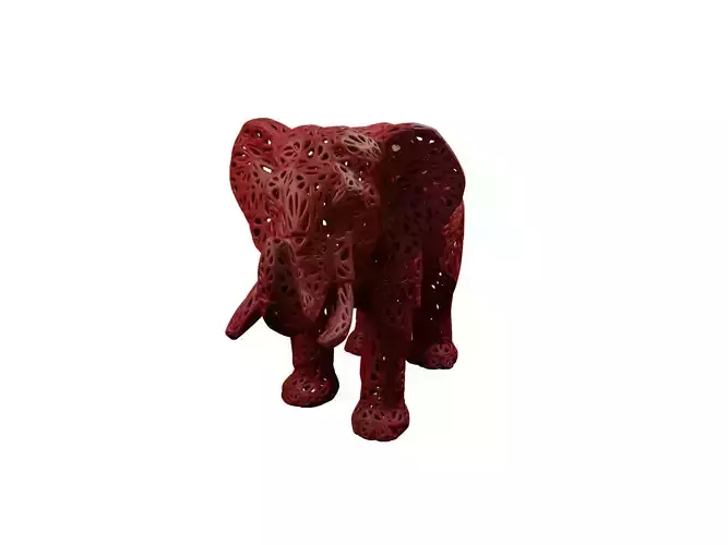 Elephant Voronoi Style