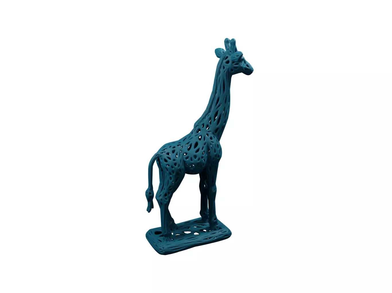 Giraffe Voronoi Style 3D print model