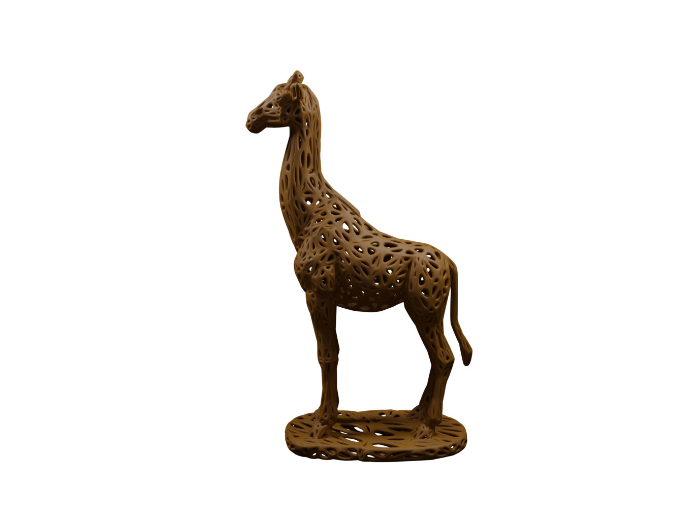 Giraffe Voronoi Style 3D print model_1
