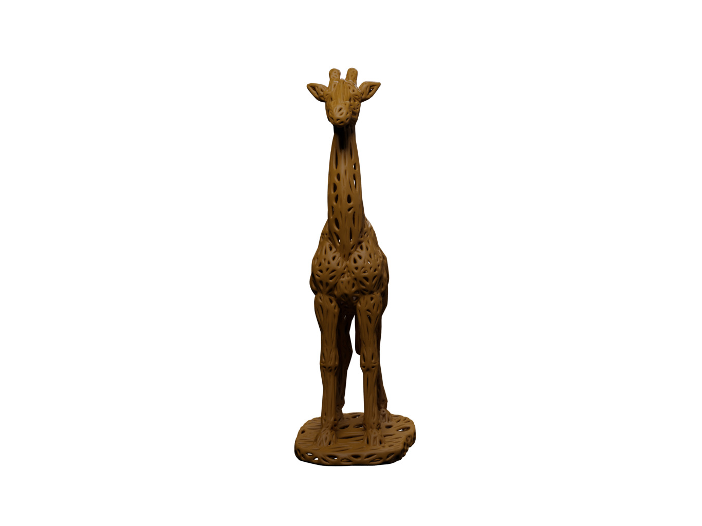 Giraffe Voronoi Style 3D print model_2