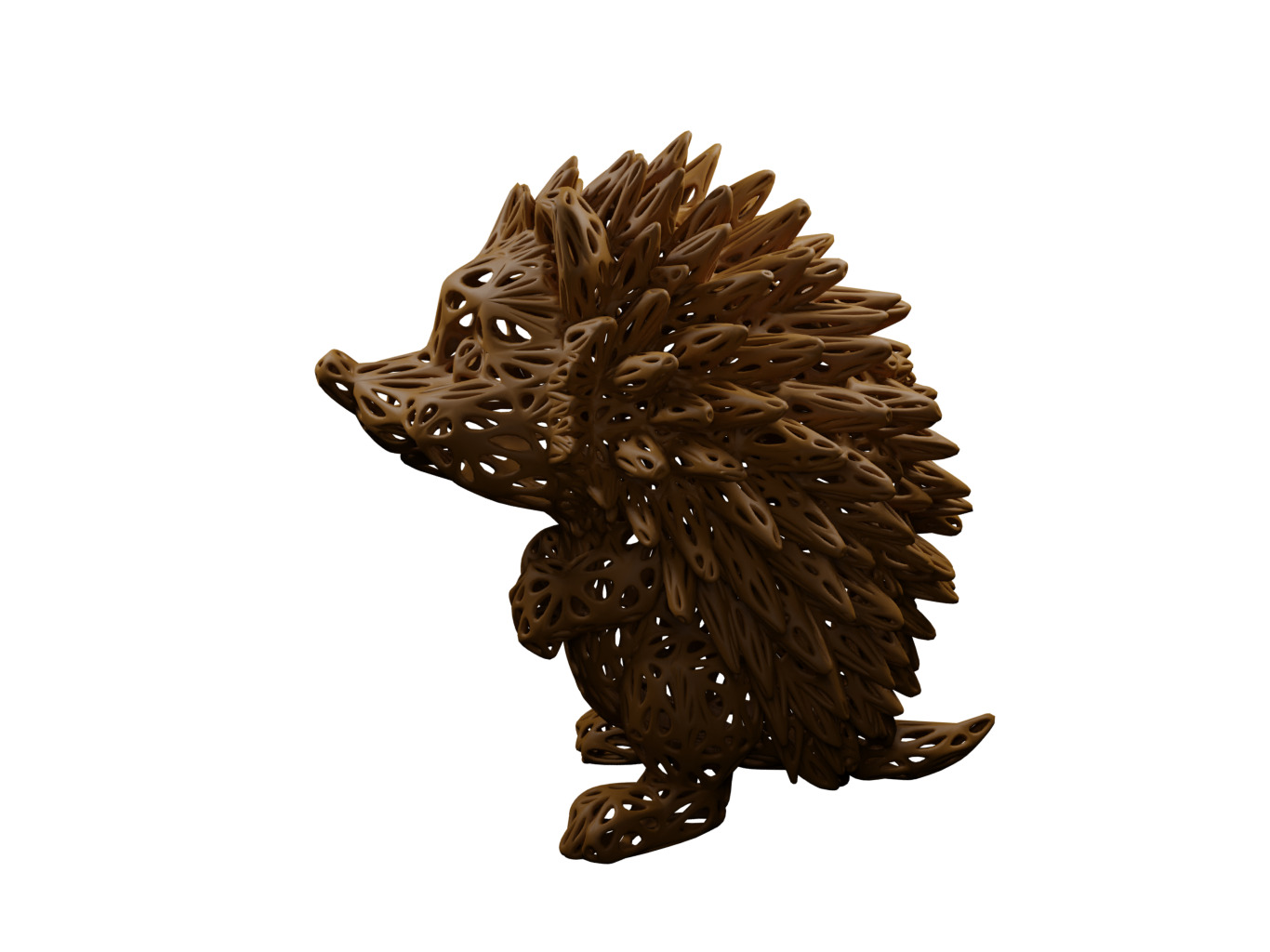 Hedgehog Voronoi Style 3D print model_1
