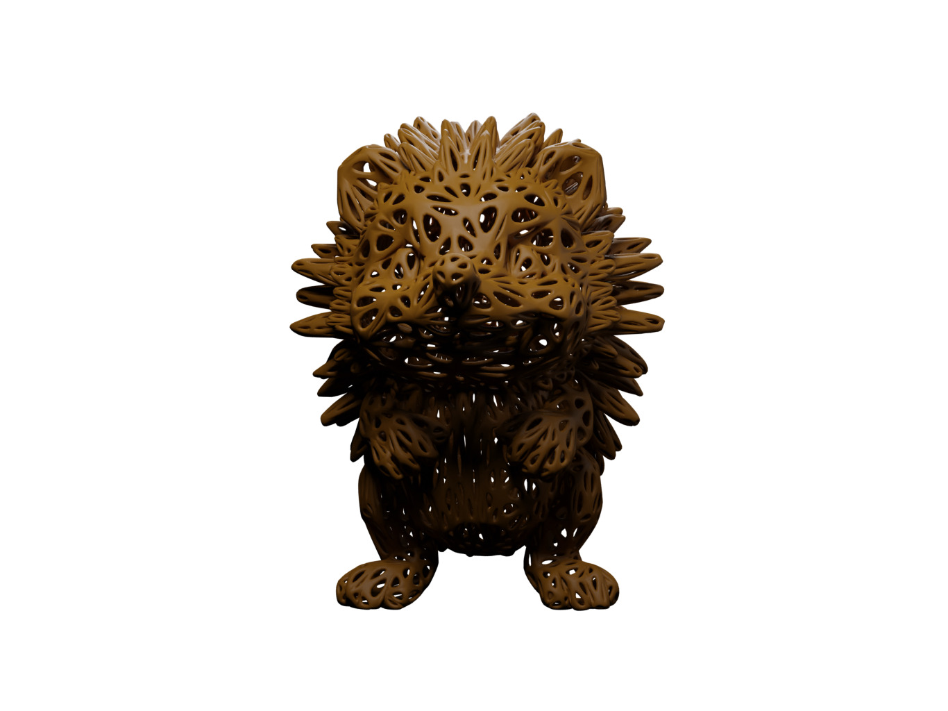 Hedgehog Voronoi Style 3D print model_2