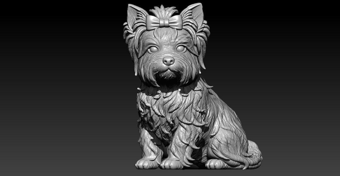 Dog Yorkshire Terrier - Yorkshire model - 3D print 3D print model_1
