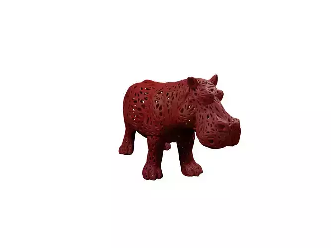 Hippopotamus Voronoi Style