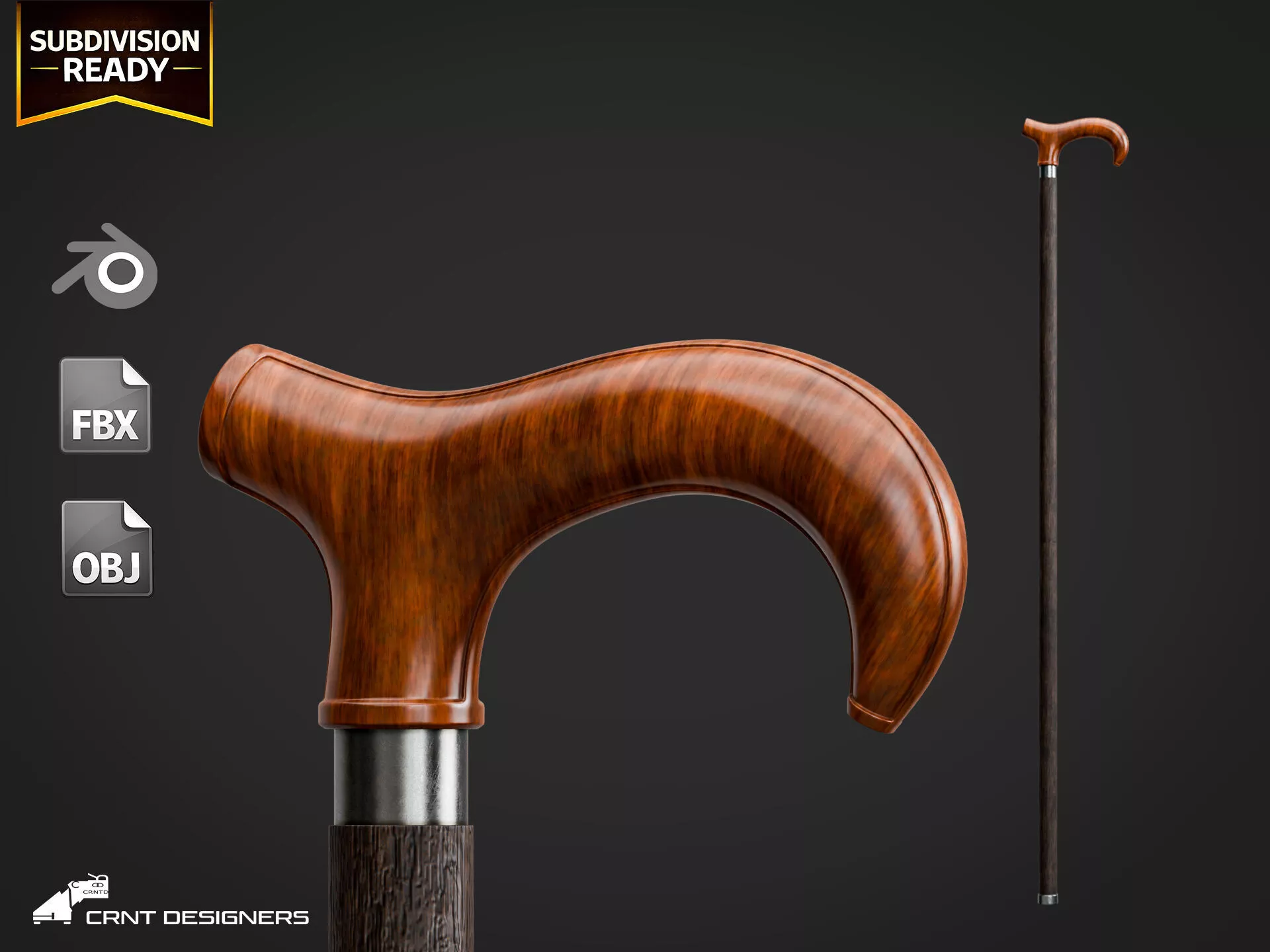 Walking Cane 3D model