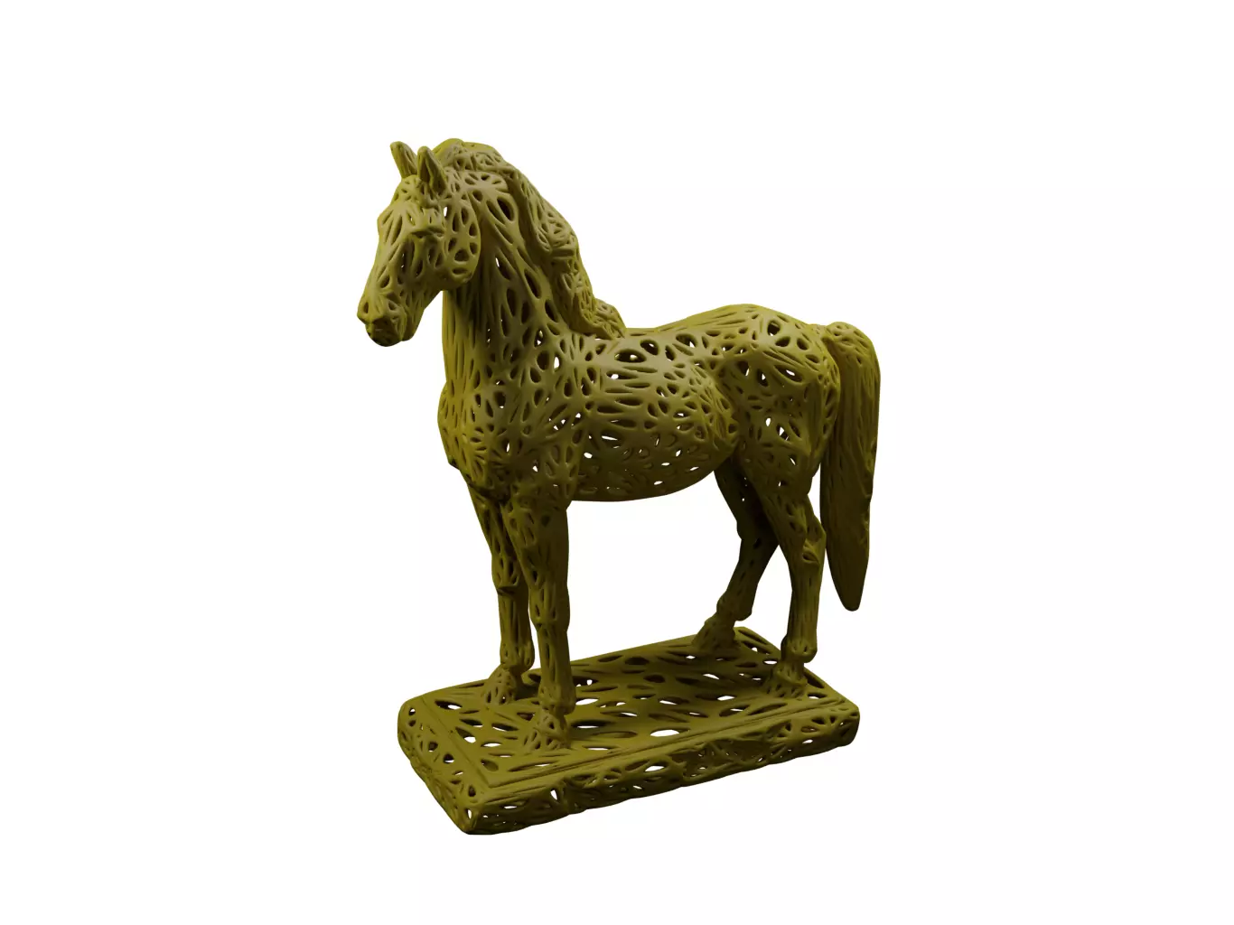 Horse Voronoi Style 3D print model