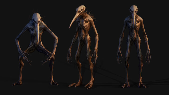 Horror 3D Character ready for Game and Animation Low-poly 3D model