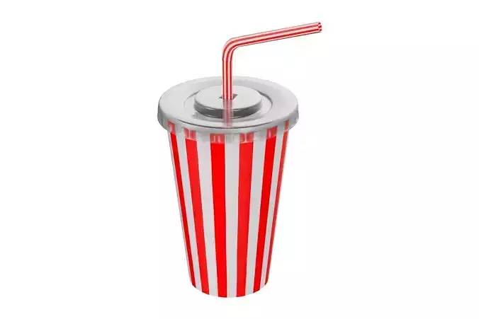 Drink Cup and Straw