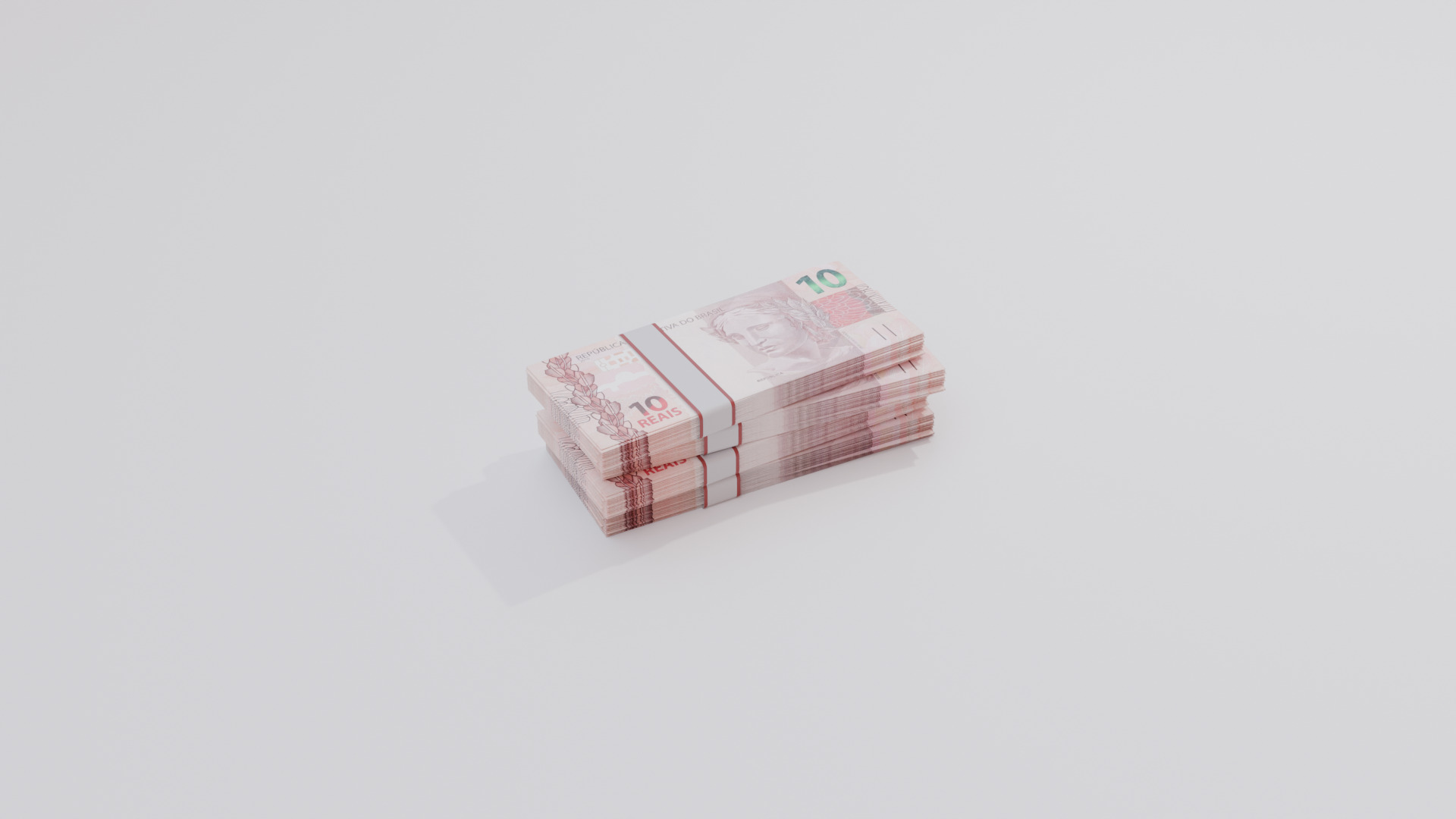 10 Brazil Brazilian Real Currency Low-poly 3D model_5