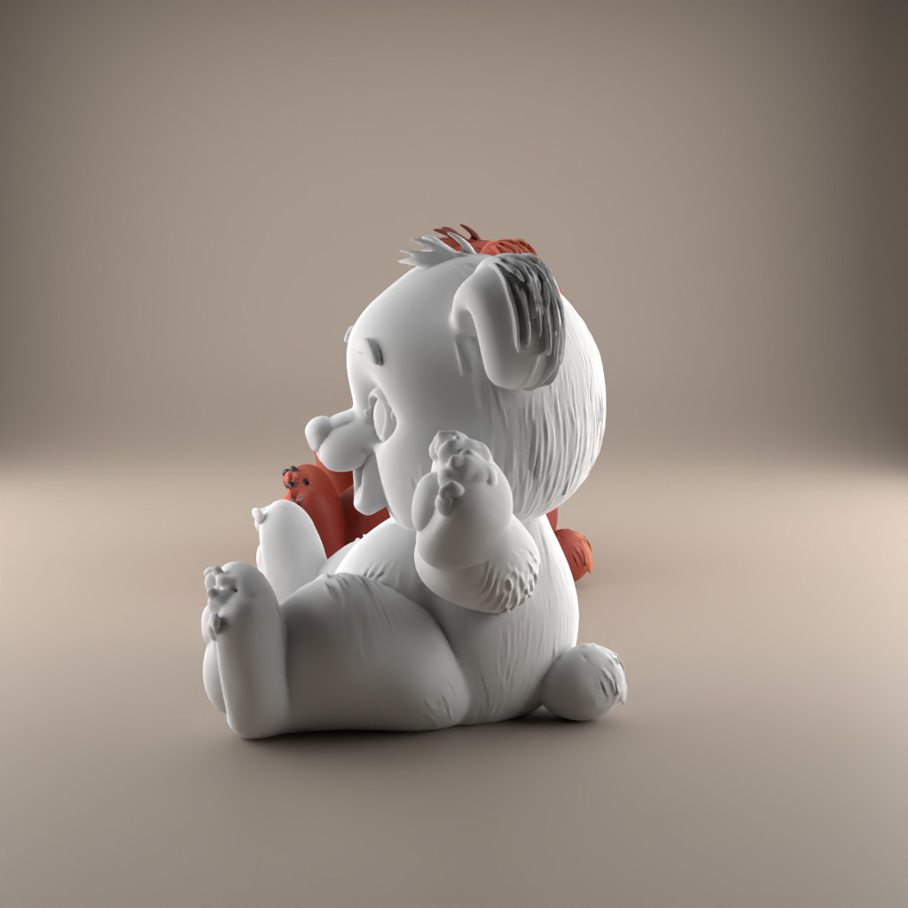 Cute Bear STL File - 3D Model for Decoration Gift 1 3D print model_2