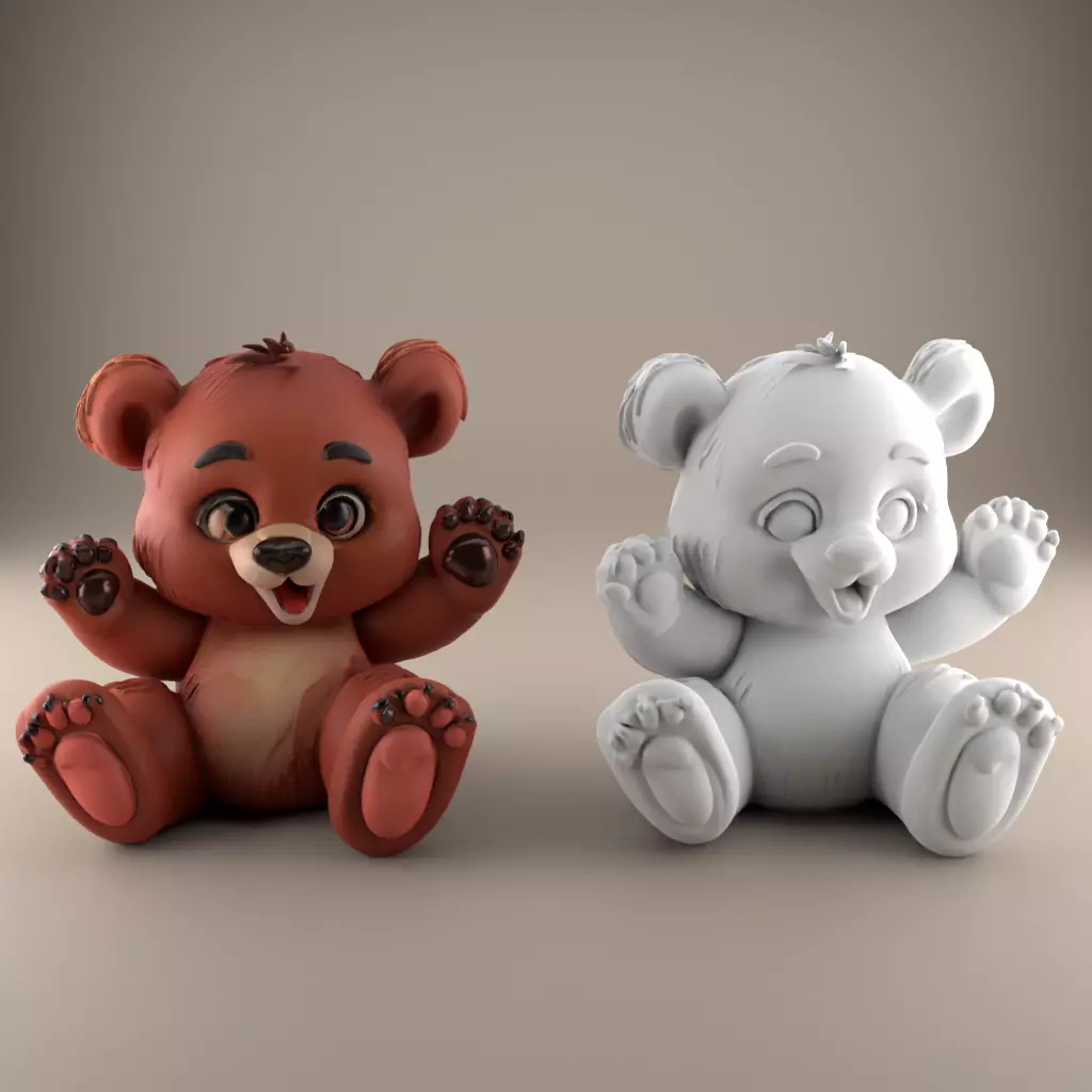 Cute Bear STL File - 3D Model for Decoration Gift 1 3D print model_0