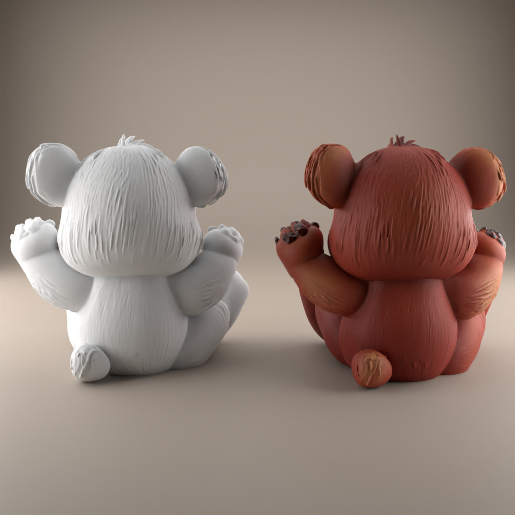 Cute Bear STL File - 3D Model for Decoration Gift 1 3D print model_3