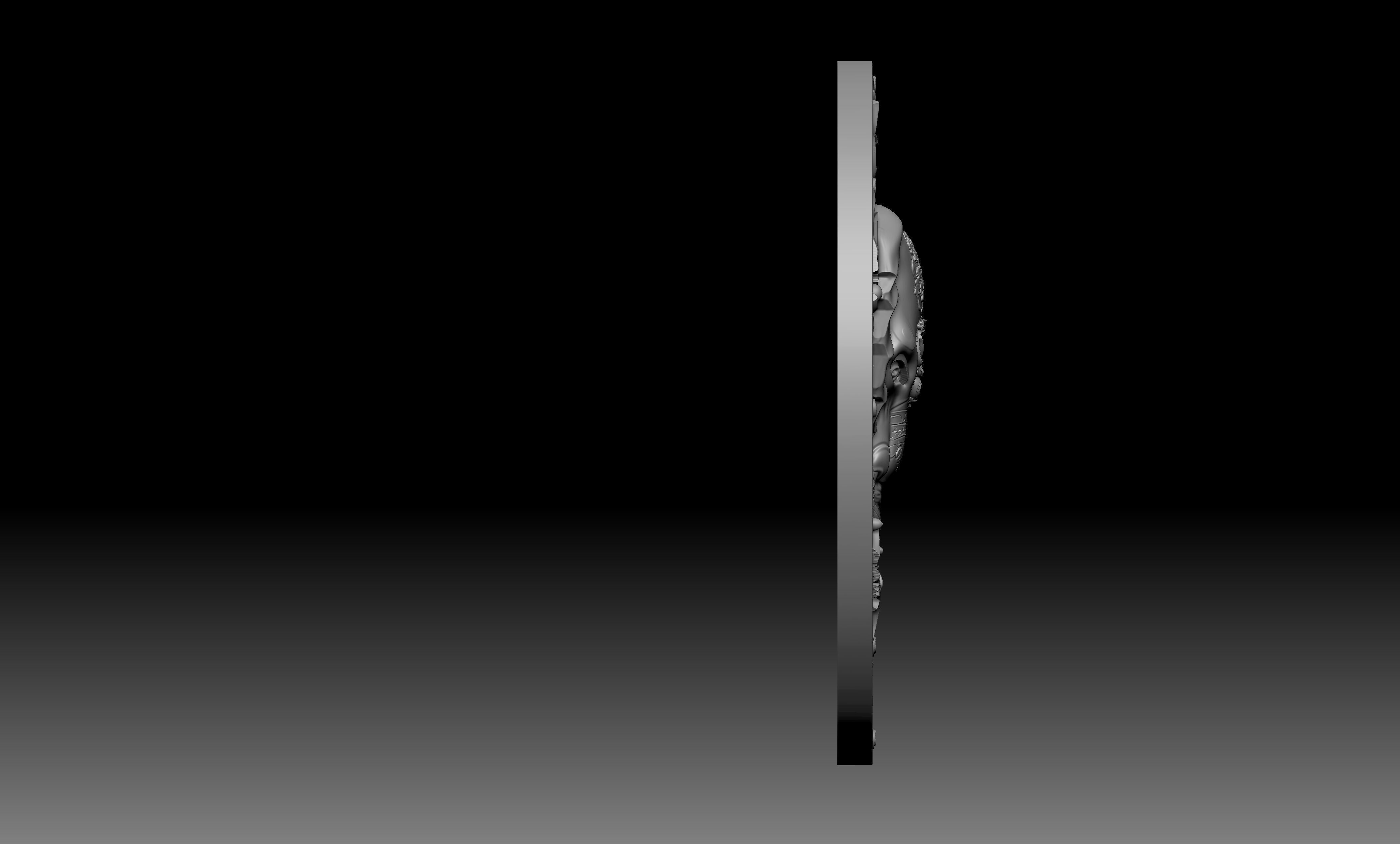 elephent 3d base relief pendant cnc design 3D print model_2