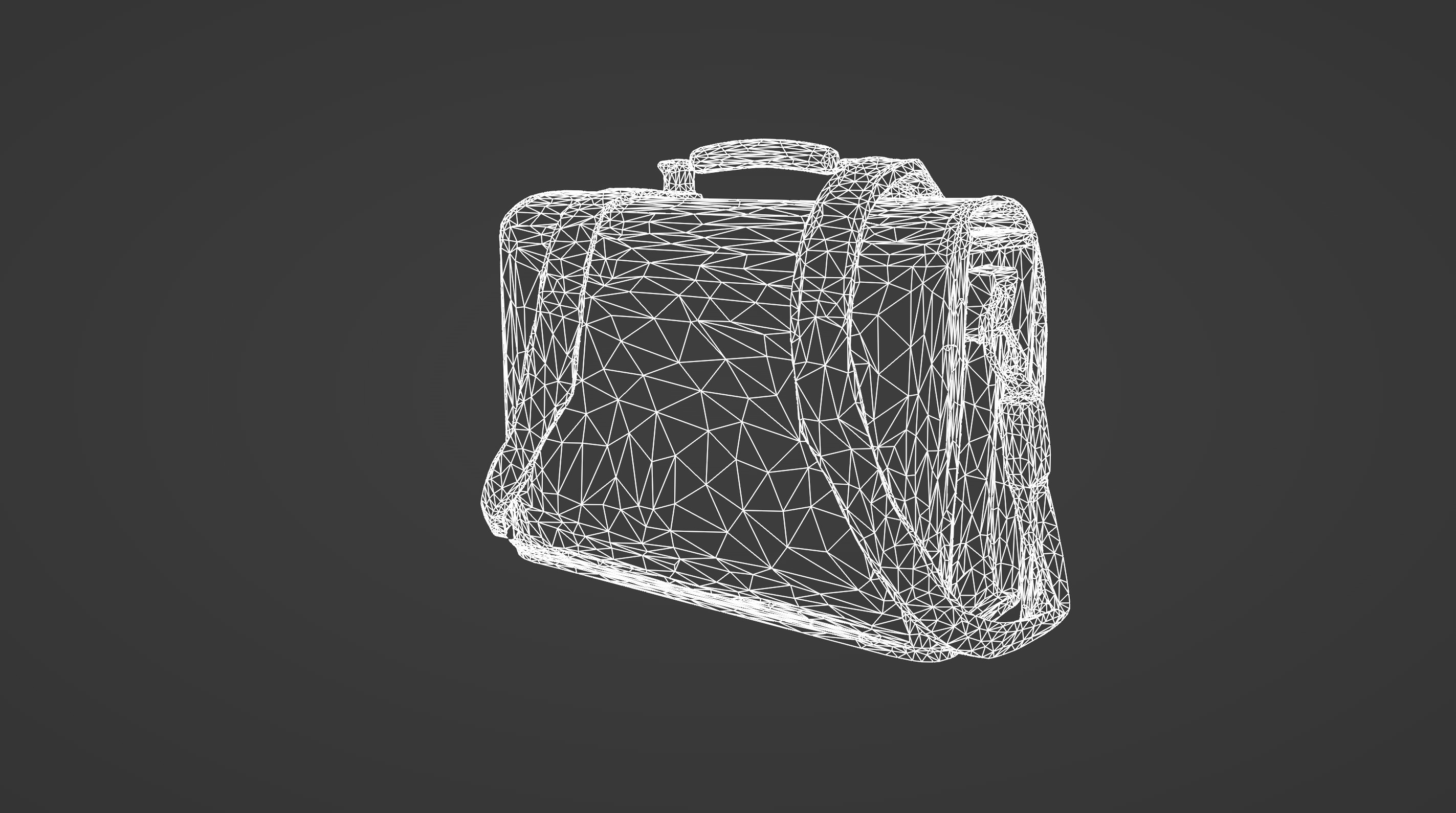 Vintage Leather Satchel with Buckle Detailing  3D Model 3D model_7