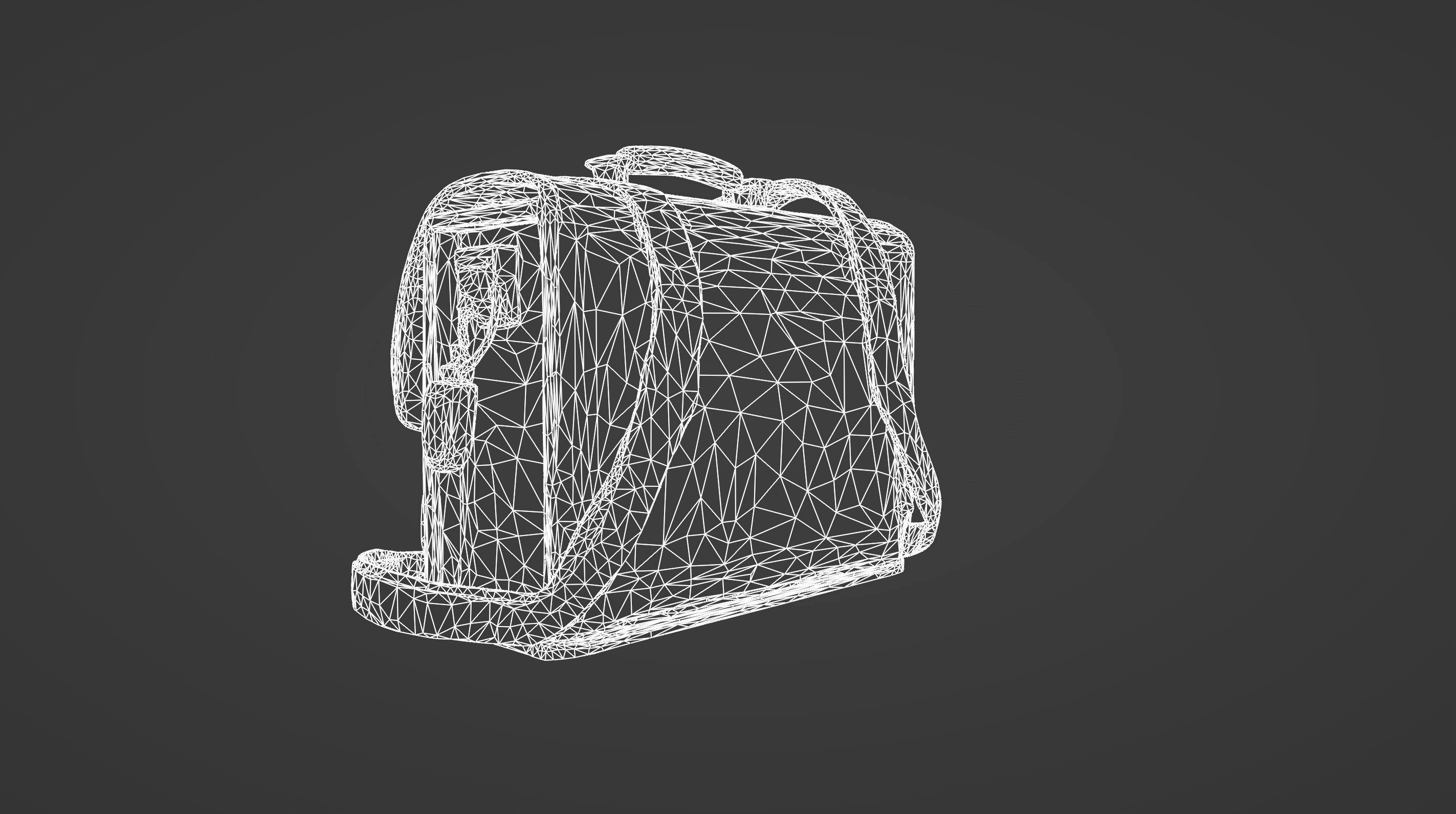 Vintage Leather Satchel with Buckle Detailing  3D Model 3D model_11