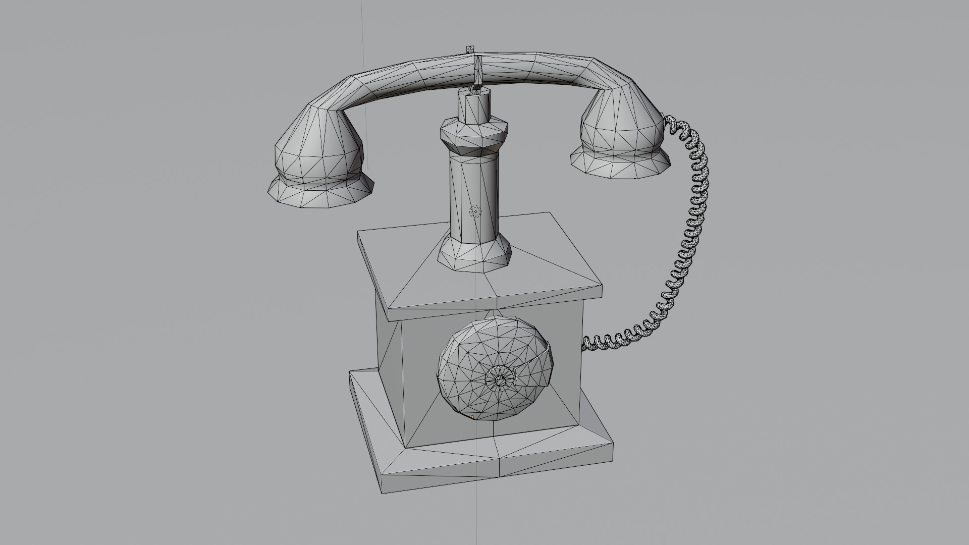 Vintage Telephone Low-poly 3D model Low-poly 3D model_9