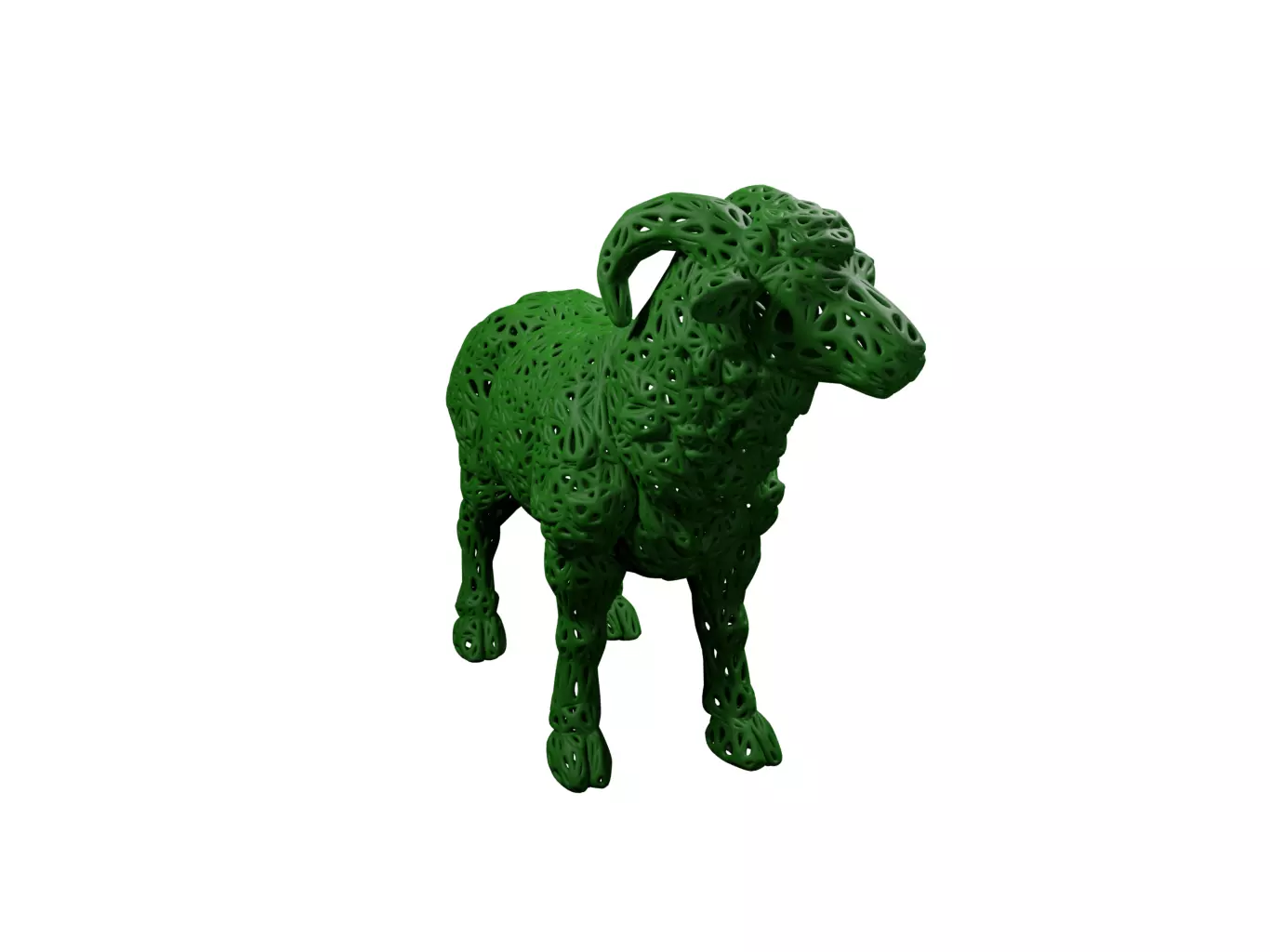 Sheep Voronoi Style 3D print model_0