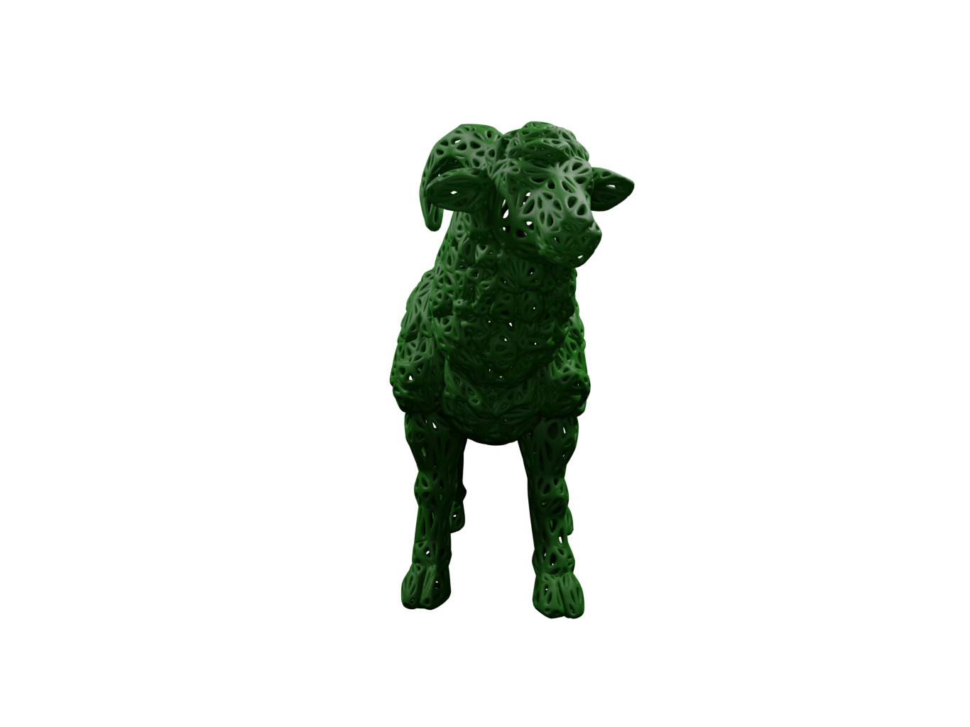Sheep Voronoi Style 3D print model_1